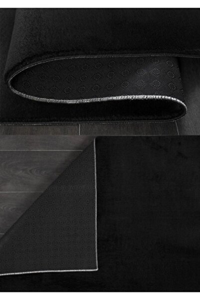 Ayser Plush Black Sole Carpet