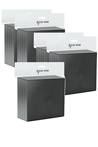 MYSTOKMODA Mybek boş cd dvd kutusu 2 bölmeli siyah 25'li paket