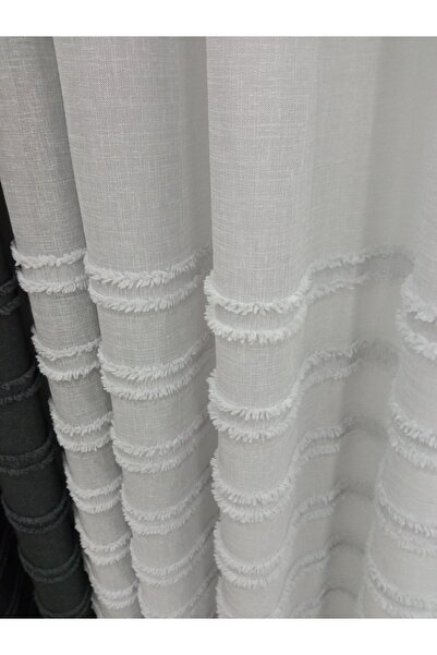 Vinaldi Ecru Linen Dreamer - Floor Beard Detail, Does Not Want Ironing 1/3 Close Pleat