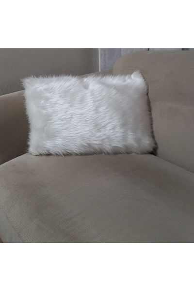 Lostello Home Față de pernă dreptunghiulară de pluș-alb-35*50