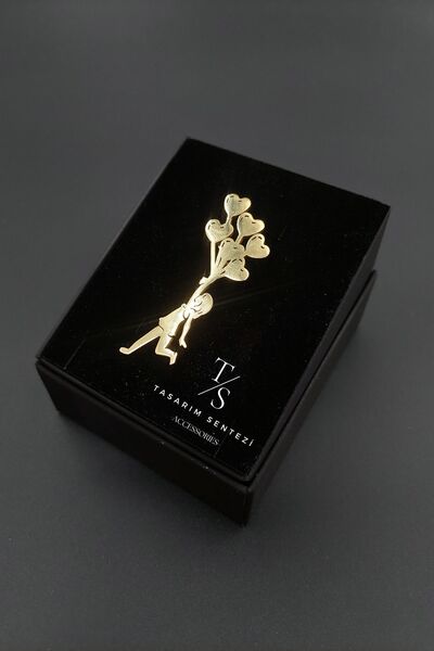 Tasarım Sentezi Broş Çelik Rozet Balonlu Çocuk Gold Yaka Kıyafet Şapka Takı Aksesuar Brooch