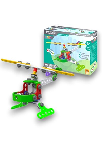 Open Toys مجموعة ألعاب هليكوبتر مكونة من 77 قطعة للأطفال بعمر 3 سنوات فما فوق