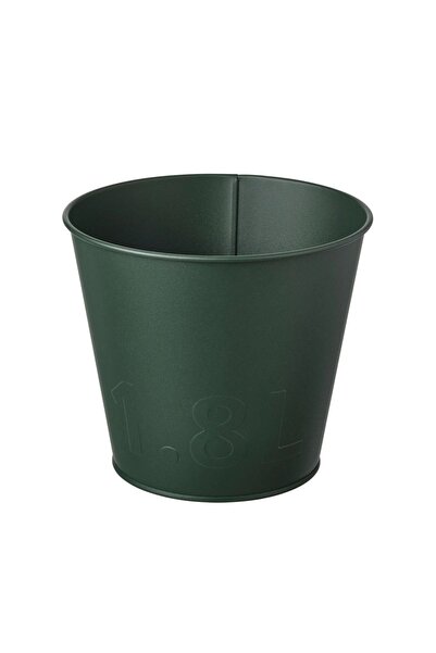IKEA AKERBAR  çelik saksı yeşil 1,8l