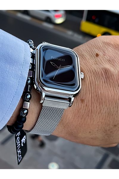 Ferrucci Men's Wristwatch - Waterproof, Steel Case and Mesh Cord