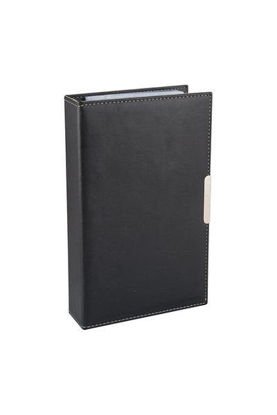 2K Faux Leather Mechanism 4 Rows Indexed Business Card Holder with 192 Card Capacity 16x26,5 cm