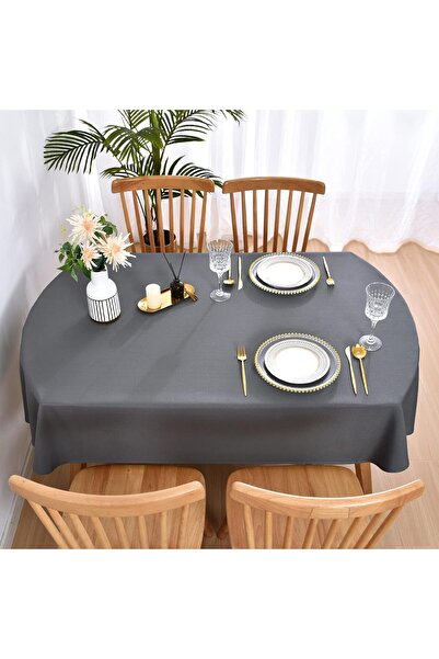 Zeren Home Care-free Liquid-proof Oval Tablecloth
