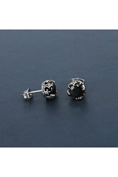 Viking حلق عتيق للجنسين من الفولاذ المقاوم للصدأ والتشويه بحجر الزركون - 316L