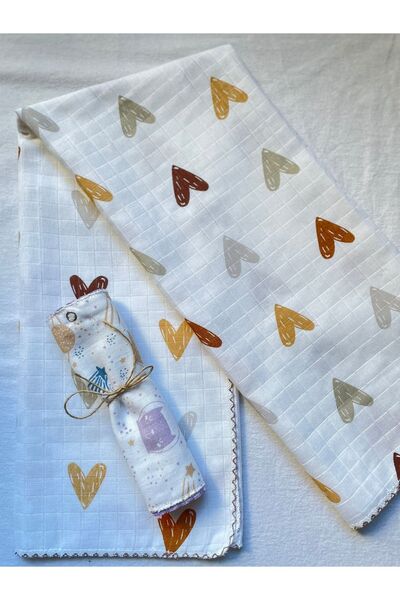MASALBABY Multi-Purpose Muslin Blanket 80x90 Cm Snap-On Muslin Shoulder Blank...