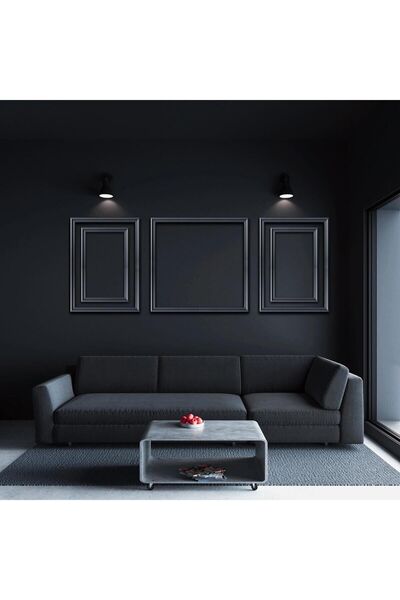 Mismuka Poliüretan Boyanabilir Dekoratif Duvar Çıtası Montaja Hazır Kesilmiş 3 cm Motifli Çerçeve 5’li Paket