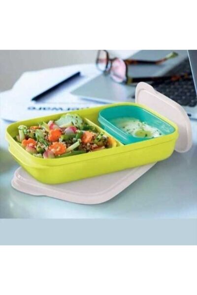Tupperware حاوية التغذية المزدوجة
