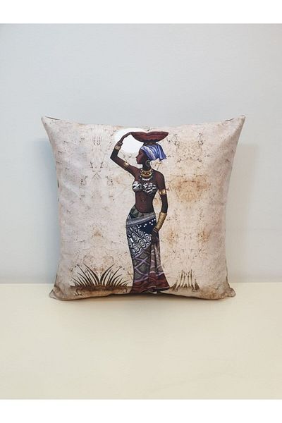 KIRLENT EV Husă de pernă model femeie africană