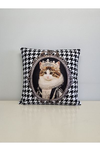 KIRLENT EV Κάλυμμα μαξιλαριού με μοτίβο Princess Cat's Goose Feet