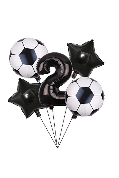 DÜVENCİ TİCARET Σετ Μπαλόνια Γενεθλίων - Μαύρο με Αριθμούς και Σχέδια
