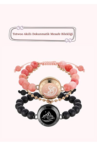 Totwoo Mesafe Bilekliği - Akıllı Dokunmatik Sevgililer Bilekliği