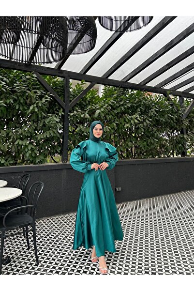 By Atelier ΒΡΑΔΙΝΟ ΦΟΡΕΜΑ CINDY PETROL GREEN