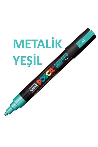 Uni Posca Metallic Green Marker - 5m (1.8-2.5mm) Pc5M Pc-5M
