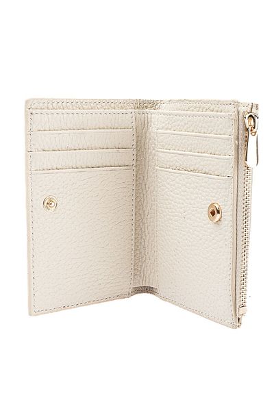 TANGCARF Genuine Leather Women's Wallet with Coin Compartment and Zipper Beige