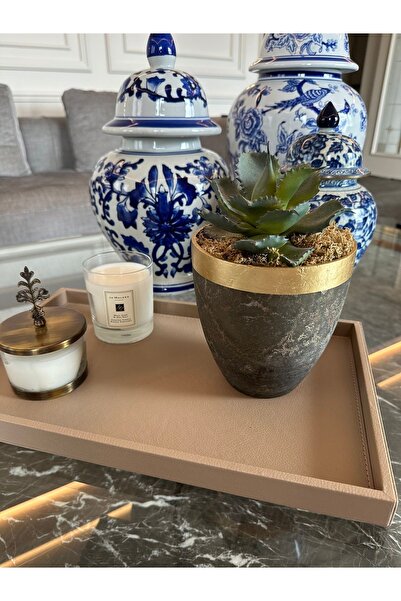 TABA DESİGN STUDİO deri tepsi büyük boy