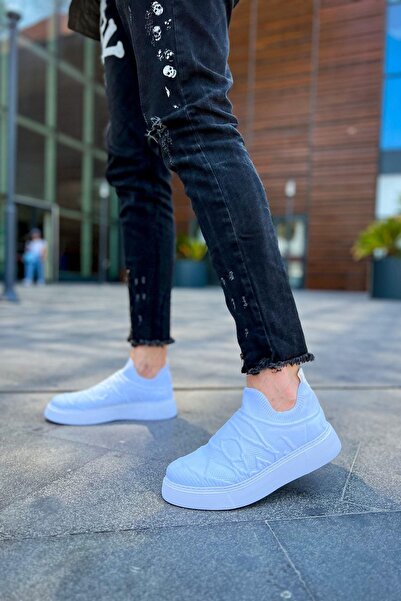 MOGAMS CORDOBA Bağcıksız Günlük Hafif ve Rahat Triko Erkek Ayakkabı BEYAZ - CHE