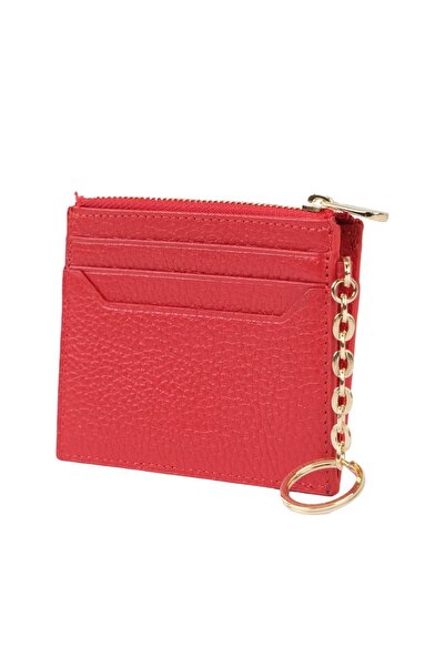 TANGCARF Genuine Leather Women's Card Holder |   Pia Key 1423 Red