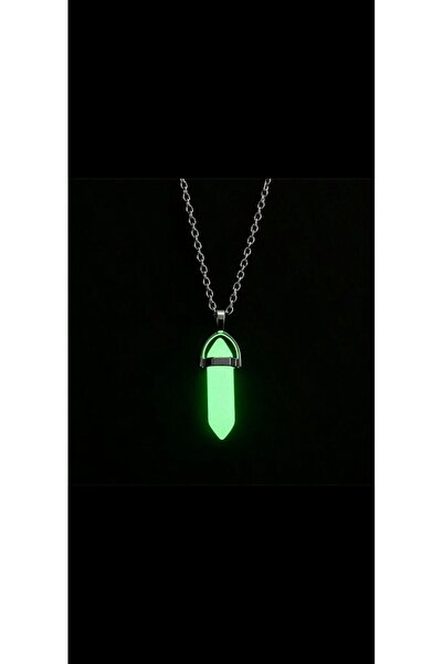 CAXBERN Karanlıkta Gece Parlayan Paslanmaz Çelik Doğaltaş Kolye