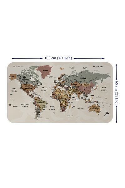 Dropcek eticaret World and Turkey Map - Children's Room Wall Sticker 60x105-3883