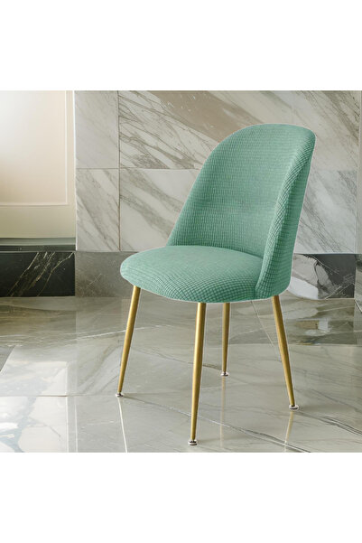 uzhanem Single Square Patterned Oval Chair Cover and Cover