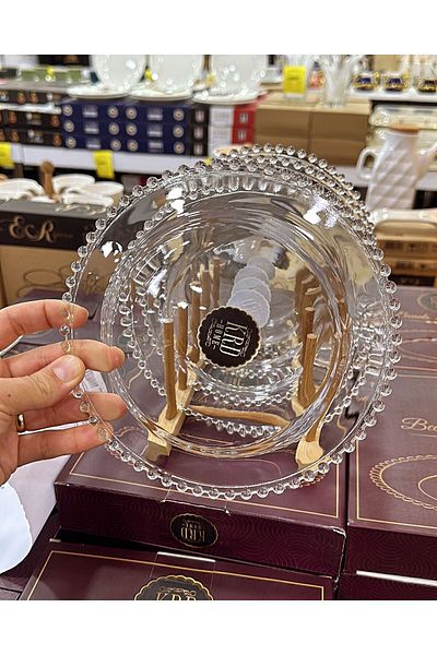 KRD Beaded Glass Cake Set