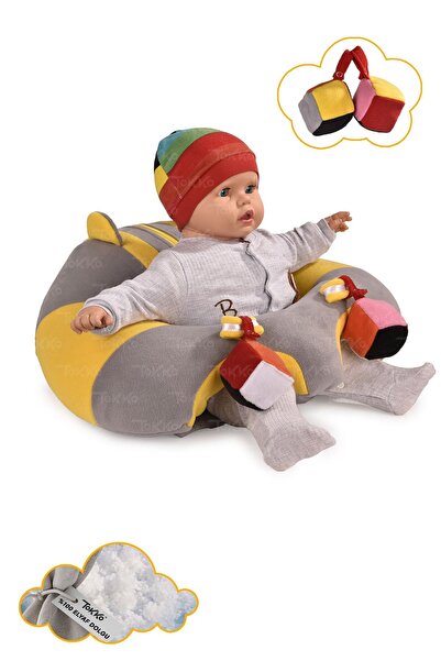 TOKKO Oyuncaklı Bebek Oturma Destek Minderi - Devrilmez Bebek Koltuğu - Büyük...
