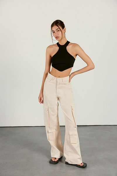 VATKALI Cargohose mit mehreren Taschen Beige