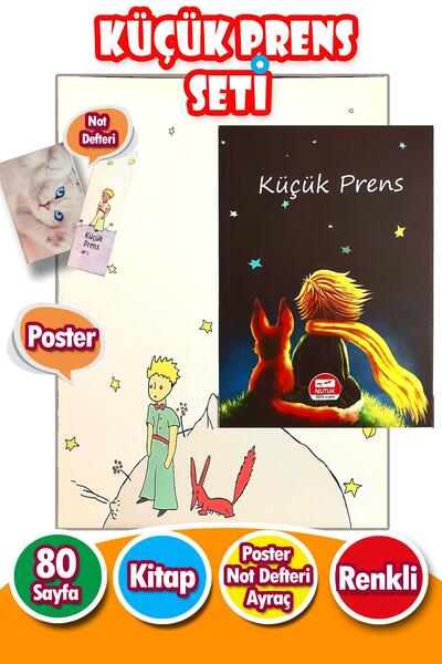 Harika Kitap Küçük Prens Kitap Seti Poster Not Defteri Ayraç Hediyeli