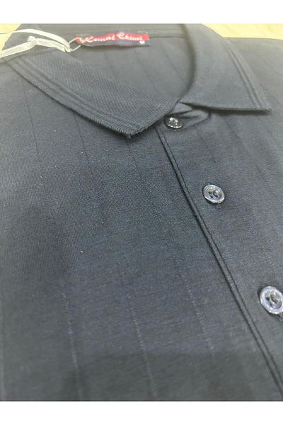 KEMAL EKİNCİ Classic Quality Men's Tee with Jacquard Collar and Pocket