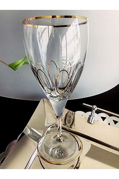 Paşabahçe 44876 Oval Decorative Glass - 6 Pieces, 400 Cc