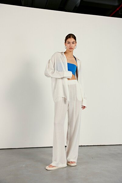 VATKALI Voľná košeľa Ecru