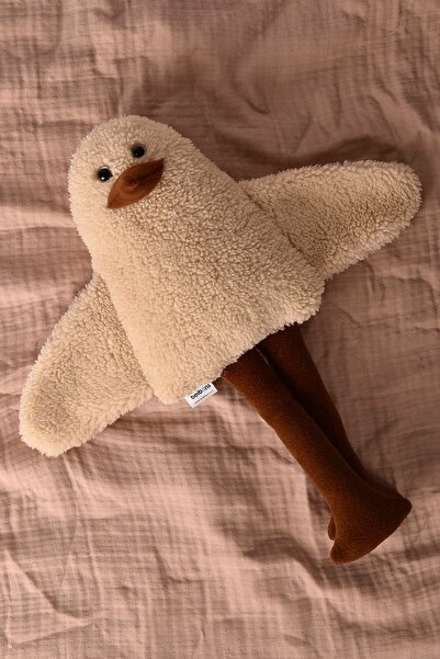 Beibons Sevimli Peluş Çocuk Uyku Arkadaşım - 50 Cm Çocuk Bebek Oyun Uyku Arkadaşı Duffy Ördek Yastık Krem