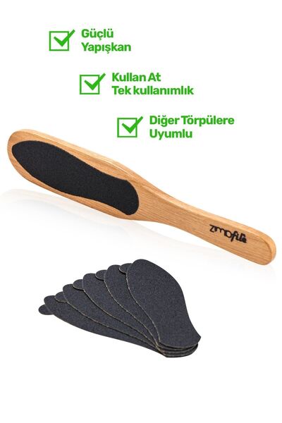 Zimpfile Ahşap Ayak Törpüsü + 20 Adet Yedek Törpü