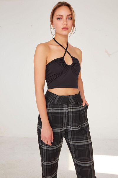 VATKALI Ohlávka Neck Crop Top Černá