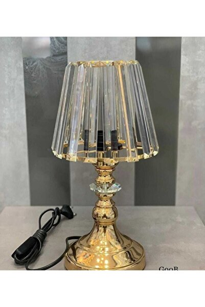 Genel Markalar Kristal Taşlı Abajur 35cm