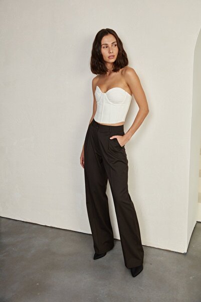 VATKALI Darted Masculine Trousers Brown