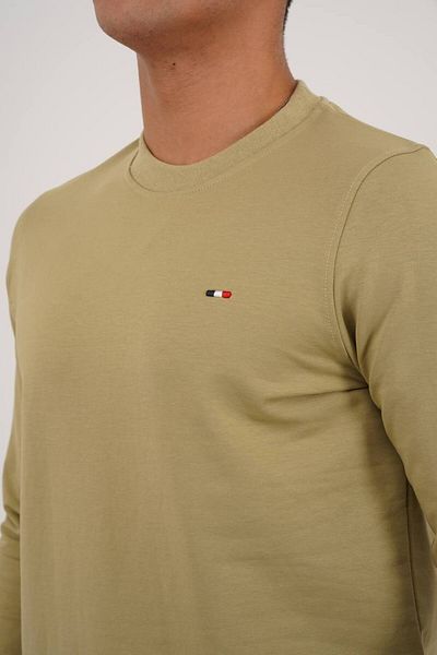 Est Estola Ανδρικό φούτερ Crew Neck Mold Green Relaxed - 2 Νήματα