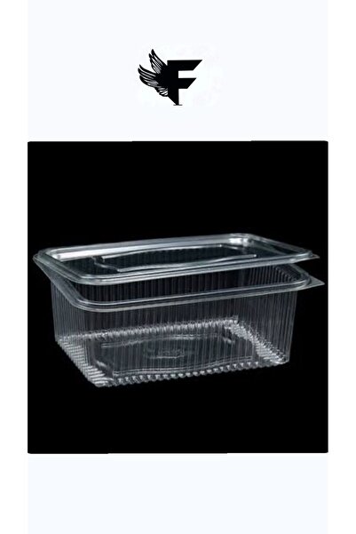 FİGANLAR 1st Quality Plastic Leak Proof Container 1500 Gr Cc Disposable Plastic Bowl with Lid 50 Pieces