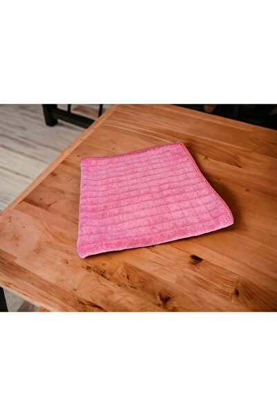 Genel Temizlik Bezi Kareli 40x40 Cm ( 3 Adet Pembe )
