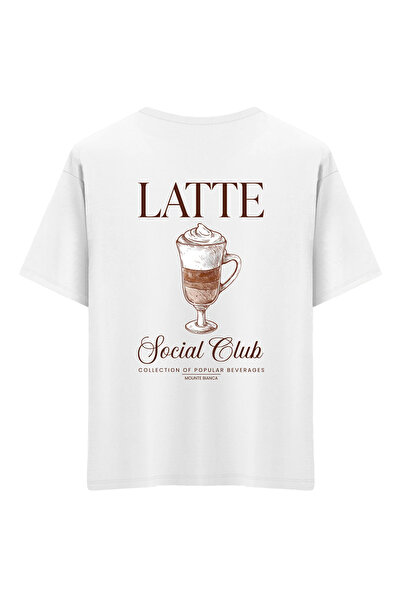 Mounte Bianca Unisex Latte - Tricou supradimensionat