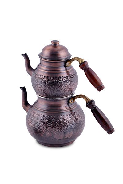 ANTEPSEPETİ Antique Copper Baklava Model Teapot