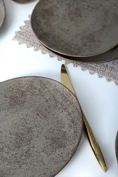 Keramika Farfurie pentru Tort Stella Matte Earth - 23 Cm, 6 Bucuri, 20572