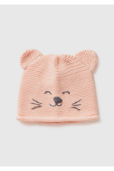 United Colors of Benetton Pink Eared Baby Knitted Beanie