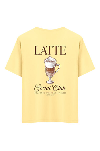 Mounte Bianca Unisex latte - Oversize kroj T-shirt