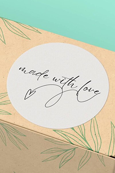 Basic Sense 4x4cm - 45 Adet - Thank You Sticker Teşekkürler Etiketi Made With...