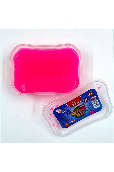 Bubu Metallic Play Gel Slime 350 Grams Neon Pink