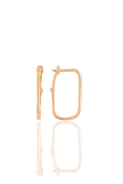 Söğütlü Silver Gümüş Rose Sade Göçmen Küpe Sgtl8944